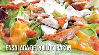 Ensalada de Pollo y Beicon  Santa Monica Fosters Hollywood [upl. by Notsirk283]