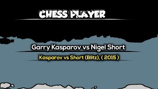 Garry Kasparov vs Nigel Short  Kasparov vs Short Blitz  2015 [upl. by Meikah]