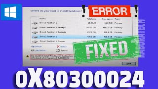 Windows INSTALL Error 0x80300024 [upl. by Dawna155]