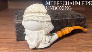 Turkish Sultan Meerschaum Pipe Unboxing  Unique Collectible [upl. by Gambell]