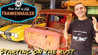 How much of the Frankenhauler is straight rust  1954 Ford F600 Car Hauler Build part 2 [upl. by Okihcim]