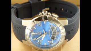 Rodania Dakar Full size Man Special Edition AnaDigi watch Blue dial on a blue rubber band [upl. by Lourie]