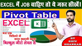 Pivot Table for beginners in excel in Hindi  pivot table excel in hindi  Excel full course [upl. by Bobbette71]