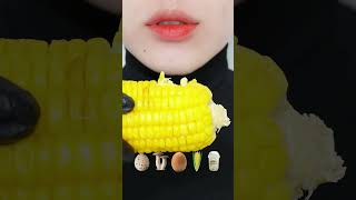 ASMR Eats eggs mushrooms corn and jelly 🥚🍄‍🟫🥚🌽asmr food egg shorts [upl. by Oicnaneb]