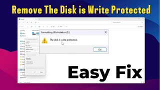 How to Remove The Disk is Write Protected in Windows 11  Easy Fix for HDD amp USB Drives [upl. by Roinuj95]