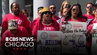 Chicago Teachers Union rallies against CPS budget plan before school board vote [upl. by Amapuna711]