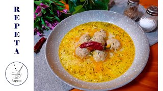 Tejfölös húsgombócleves 🍲🥣 laktató és ízletes [upl. by Masry]