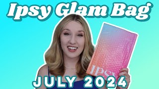 Ipsy Glam Bag  Unboxing amp TryOn July 2024 [upl. by Ijat]