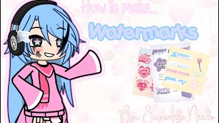 How I make watermarks 💕🩷  tutorial  gacha tutorial watermark foryou capcut [upl. by Laira]