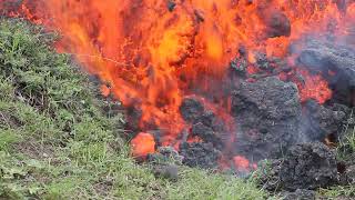 CloseUp View of Lava Flow Pacaya volcano Guatemala [upl. by Eanod502]