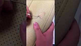 diy Repairing torn car leather seats  Spa Leather leathercraft leather art handmade followme [upl. by Hotchkiss918]