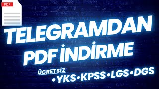 TELEGRAM’DAN PDF İNDİRMEK TÜM SINAVLARYKSLGSKPSSPDF ÜZERİNDEN NASIL SORU ÇÖZÜYORUM [upl. by Cleopatra]