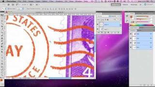 Realistic Postage Stamp amp Cancellation Photoshop Shop Brush TutorialProduct Demo [upl. by Drucill]