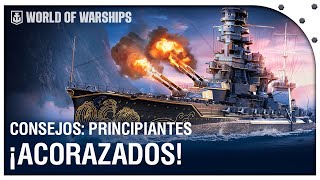 TODO lo que un PRINCIPIANTE NECESITA SABER sobre los ACORAZADOS en World of Warships [upl. by Laefar]