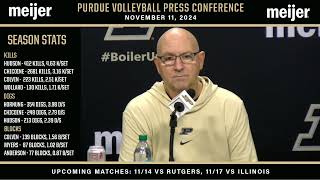 Purdue Volleyball Press Conference  Nov 11 2024 [upl. by Ardekal656]