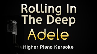 Rolling in The Deep  Adele Karaoke Songs With Lyrics  Higher Key [upl. by Assirehs673]