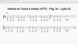 Playback para Lição 02 Página 34 do Método de Teoria e Solfejo  2ª Edição MTS [upl. by Lorenz]