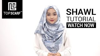 Shawl Tutorial  Tudung Tutorial  Pucci Satin Wide Shawl by Zakirah Zainal [upl. by England525]