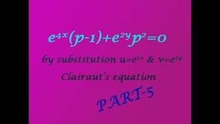 VTU Engineering Maths 2 Clairauts equation using substitution good examplePART5 [upl. by Einyaj280]