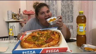 SUPER EATING SHOW MUKBANG PORCELLOSO CON UNA PIZZA BUONISSIMA E CROCCHETTE [upl. by Enia45]