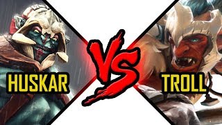 Dota 2 Huskar vs Troll Warlord  dota 2 battle Sacred Warrior vs Jahrakal 13 [upl. by Gnilrad]