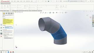 Formation SolidWorks création coude 90° en acier et développement tôle dépliage [upl. by Finella180]