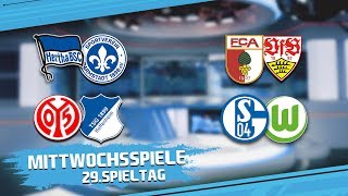 YTBUNDESLIGA SPORTSCHAU  Mittwochsspiele  29Spieltag [upl. by Noynek]