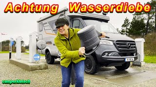 KOSTENLOS FRISCHWASSER tanken😱Das brauchst Du dafür🤠WASSERDIEBE unterwegs im Kastenwagen Wohnmobil [upl. by Casandra966]