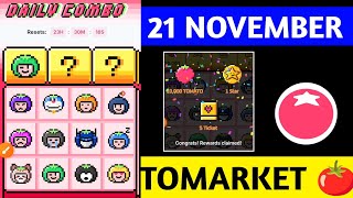 Tomarket Airdrop Daily Combo 21 November  Tomato Daily Combo Today  Tomarket daily combo card [upl. by Colfin]