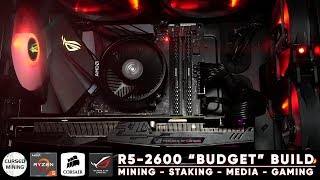 Ryzen 2600 PC Build for Staking Mining Media amp Gaming Asus  Corsair theme Crypto [upl. by Kan]