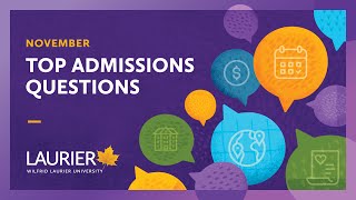 Laurier Admissions November Video [upl. by Ylurt]