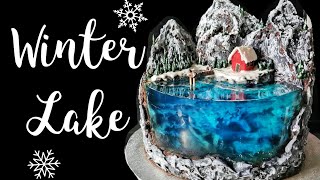 Island Cake  Winter Theme  Christmas Cake  Winter Lake Jello Cake  Gelatin Cake  Торт Остров [upl. by Silvain]