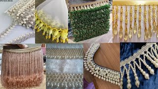 latkan tassels lace design  beautiful pearls lace design  new lace design 2024 [upl. by Sirk16]