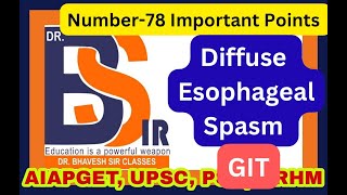 Most Important Points For AIAPGET  Diffuse Esophageal Spasm  Homeopathy  DrBhavesh Sir Classes [upl. by Wailoo]