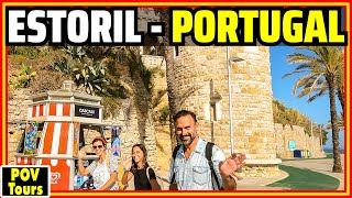 Estoril Portugal 😎Walking Tour of This Glamorous Town Near Lisbon and Cascais 4K [upl. by Nahshu]