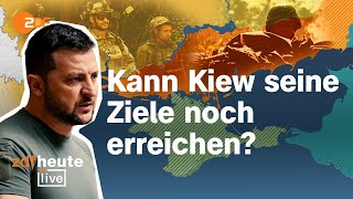 Hohe Verluste Welche Chancen die Gegenoffensive der Ukraine noch hat  ZDFheute live [upl. by Imarej]