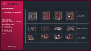 AutoCAD  Smart Selection with Filter Command Select by Color Block Name Text Height Line type [upl. by Stenger]