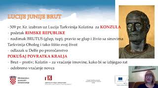 Latinski jezik 1 r SŠ klasična gimnazija početnici  Junije Brut ind prez pasivnog [upl. by Yebloc]