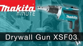 Makita XSF03 Brushless Drywall Screwgun [upl. by Ahsiele]