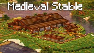 Medieval Stable  FULL TUTORIAL  FREE DOWNLOAD  Timelapse Build [upl. by Esojnauj442]