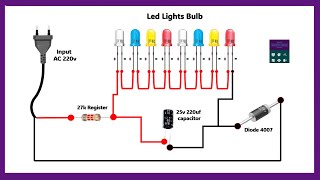 How To Make Flash Led Light Diagram Connection [upl. by Bette-Ann669]