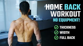 How To Build A Big Back At Home NO WEIGHTS amp NO PULLUP BAR [upl. by Ikcaj]