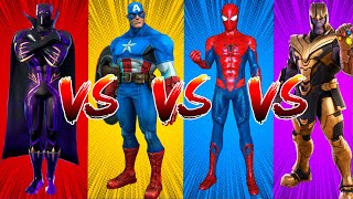 SUPERHERO COLOR DANCE CHALLENGE Black Panther vs Captain America vs SpiderMan vs Thanos [upl. by Siblee]