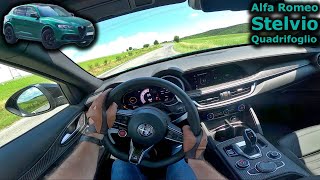 2024 Alfa Romeo Stelvio Quadrifoglio facelift  twisty roads POV driving [upl. by Kingdon]