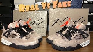 Air Jordan 4 Taupe Haze Real vs Fake review UV light and weight scale comparisons [upl. by Stig151]