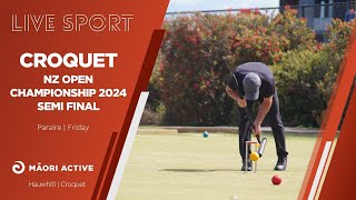 Croquet  2024 NZ Open Semi Final [upl. by Wemolohtrab]