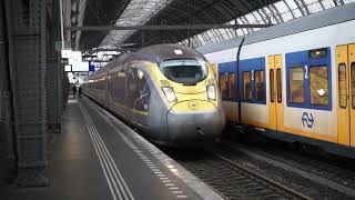 Eurostar E320 4008 vertrekt van station Amsterdam centraal [upl. by Skolnik726]