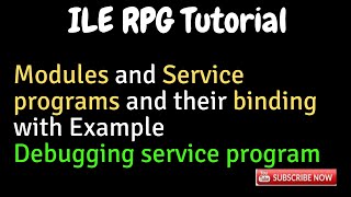 IBM iAS400 TutorialILE Concepts in RPGModules and Service programs and their binding with Example [upl. by Lessig]