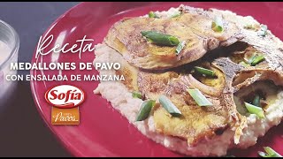 Medallones de Pavo Sofía con ensalada de Manzana 🤤🍎 [upl. by Fleming]