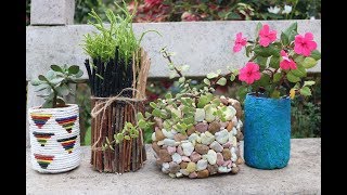 4 Amazing planter ideas from waste plastic bottles unique planter ideas DIY Plant pots [upl. by Oirazan]